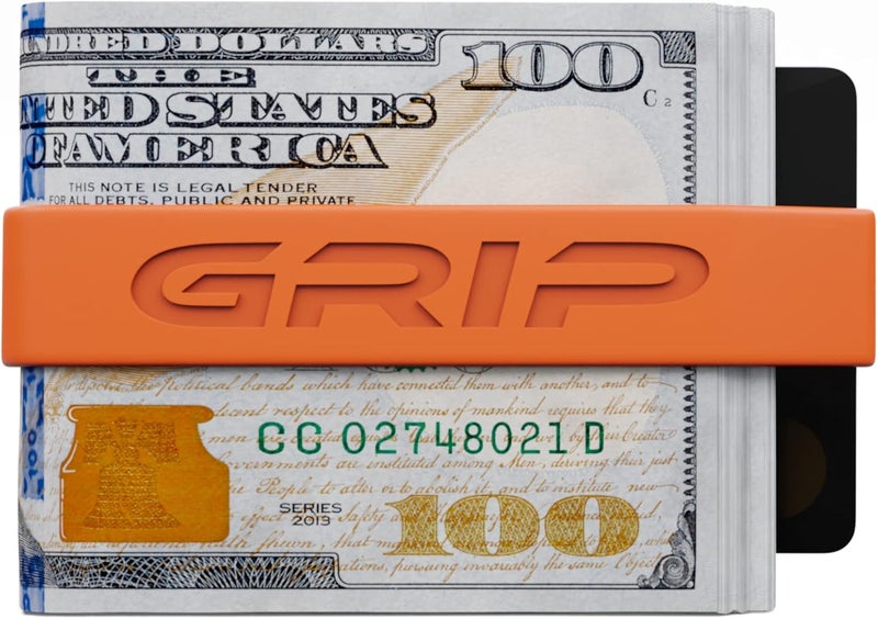 Grip Money Band - HAZARD ORANGE - Premium Silicone Band for Cash & Cards - Slim & Durable Design - Image 3