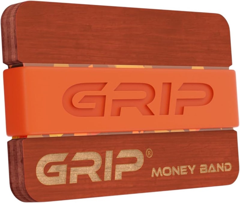 Grip Money Band - HAZARD ORANGE - Premium Silicone Band for Cash & Cards - Slim & Durable Design - Image 2