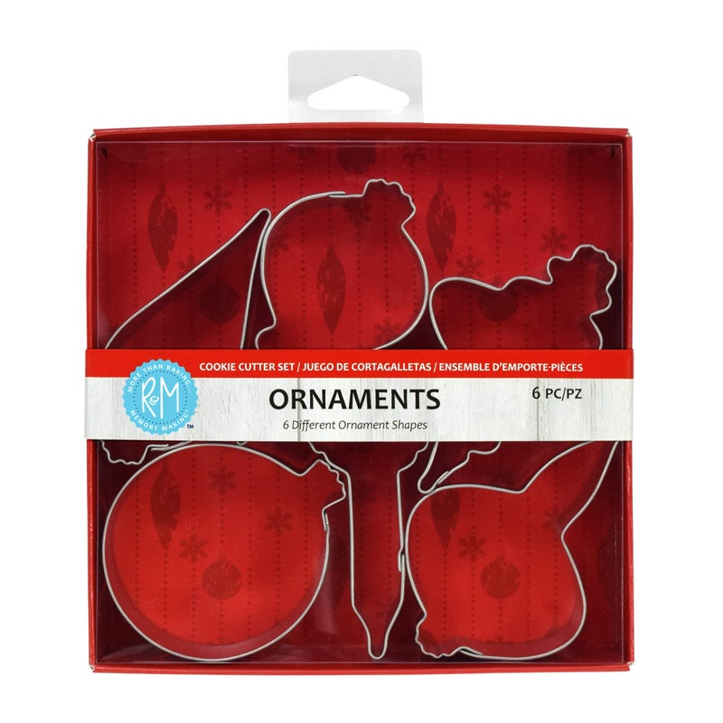 R&M RM International Christmas Ornament Cookie Cutters Assorted Designs 6Piece Set 