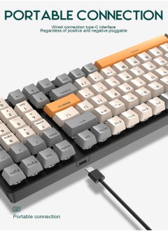 MissTiara 100 Keys Wired Mechanical Keyboard with RGB Lighting Effect Blue Switches for Office or Gaming  - Image 4