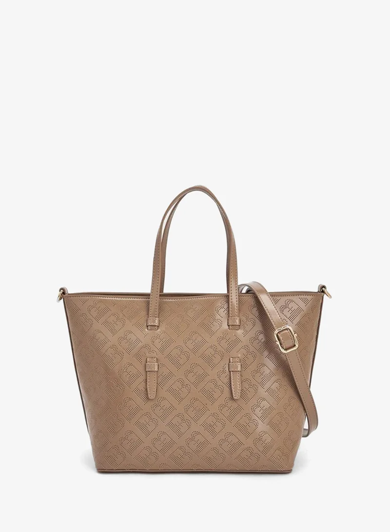 Flora Bella By Shoexpress Flora Bella Laser Cut Tote Bag with Detachable Shoulder Strap
