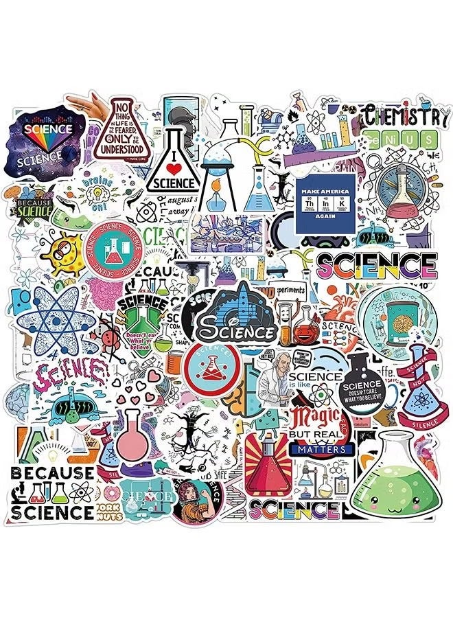 DTBG Science Stickers Pack, 50 Pcs Physics Chemistry Biology Experiment Stickers for Hydroflask Laptop Water Bottle for Kids Teens Students Teachers, Waterproof Vinyl Laboratory Stickers Decal - Image 1