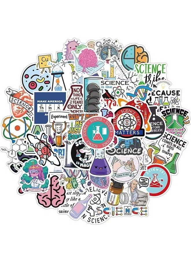 DTBG Science Stickers Pack, 50 Pcs Physics Chemistry Biology Experiment Stickers for Hydroflask Laptop Water Bottle for Kids Teens Students Teachers, Waterproof Vinyl Laboratory Stickers Decal - Image 3