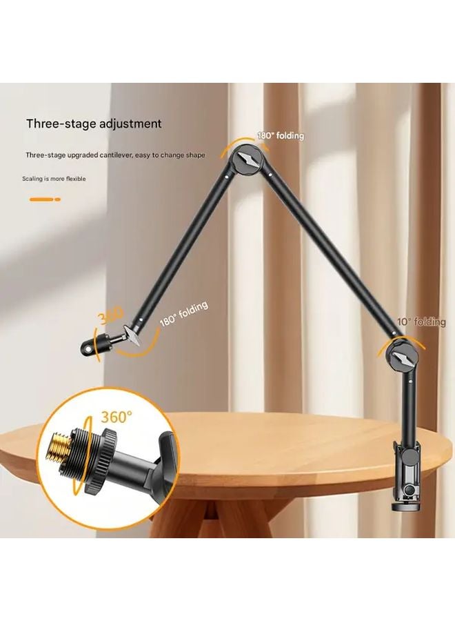 LS24 Bracket Universal Wireless Condenser Microphone Stand Foldable Adjustable For Live Broadcast Recording Music - Image 5