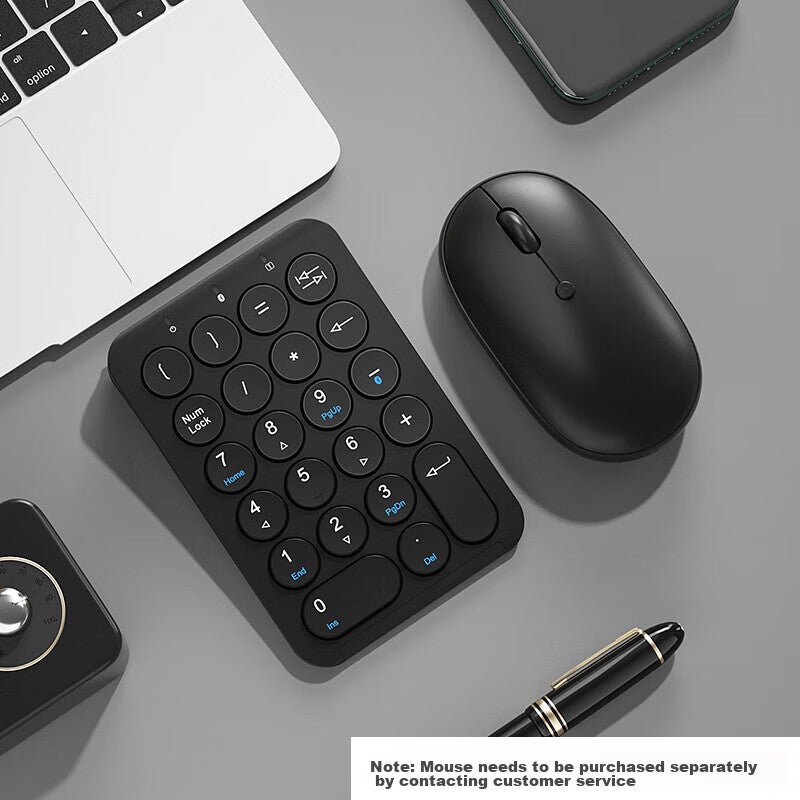 B.O.W Hangshi HB159 Bluetooth Digital Mini Keyboard, Retro Round Caps, Universal Laptop And Desktop Keyboard, Rechargeable Bluetooth Keyboard, Black - Image 4