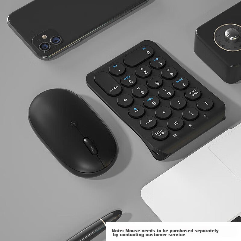 B.O.W Hangshi HB159 Bluetooth Digital Mini Keyboard, Retro Round Caps, Universal Laptop And Desktop Keyboard, Rechargeable Bluetooth Keyboard, Black - Image 5