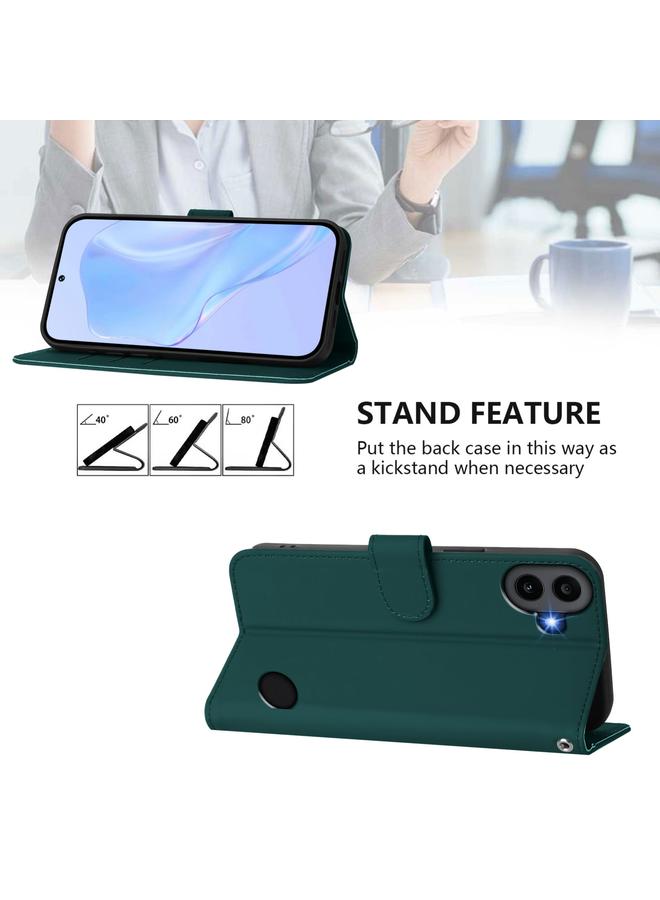 S-TOP Case For Nothing CMF Phone 1 Skin Feel Solid Color Leather Phone Case with Lanyard - Image 3