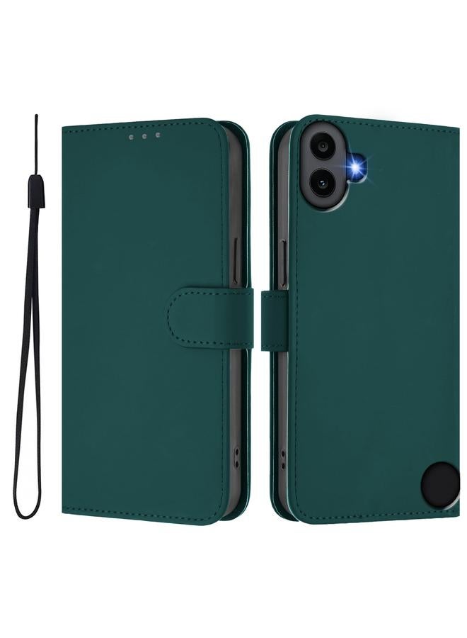 S-TOP Case For Nothing CMF Phone 1 Skin Feel Solid Color Leather Phone Case with Lanyard - Image 2