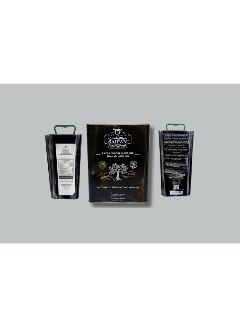 SAIFAN Extra Virgin Olive Oil Tin 3 litres | Lebanon