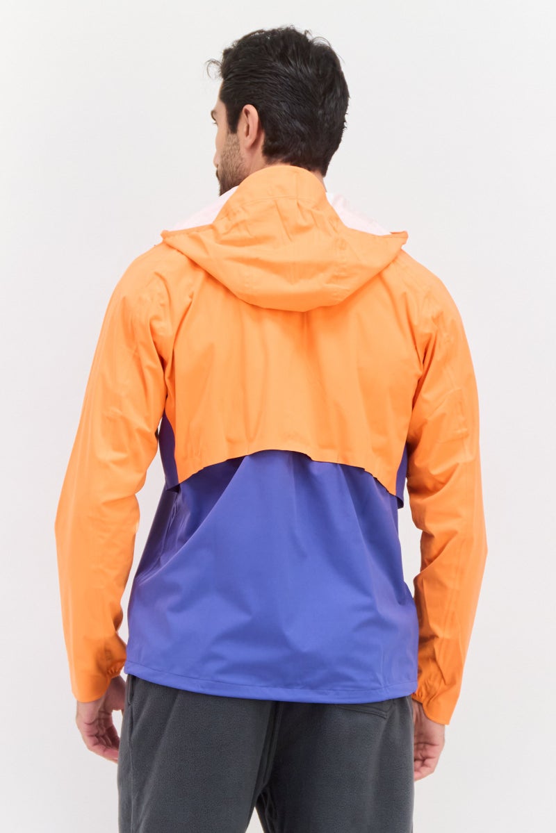Brooks Men Sportswear Fit Long Sleeve Outdoor Jacket, Orange - Image 3