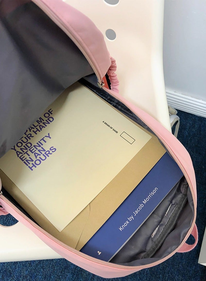 Sharpdo Kawaii Boys and Girls Backpack with Cute Plush Pendant Kawaii Kids School Backpack Cute Aesthetic Backpack-Blue - Image 4