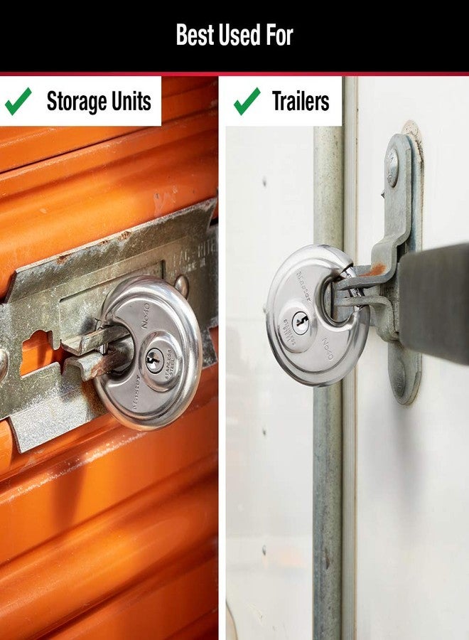 Master Lock 40D Stainless Steel Discus Padlock with Key - Image 3