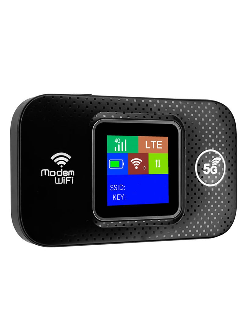 Necomi Pocket 4G/5G WiFi, 4G/5G WiFi 300Mbps Plug and Play Standard SIM Card Pocket Mobile Hotspot Wireless Network Smart Router Black  - Image 1