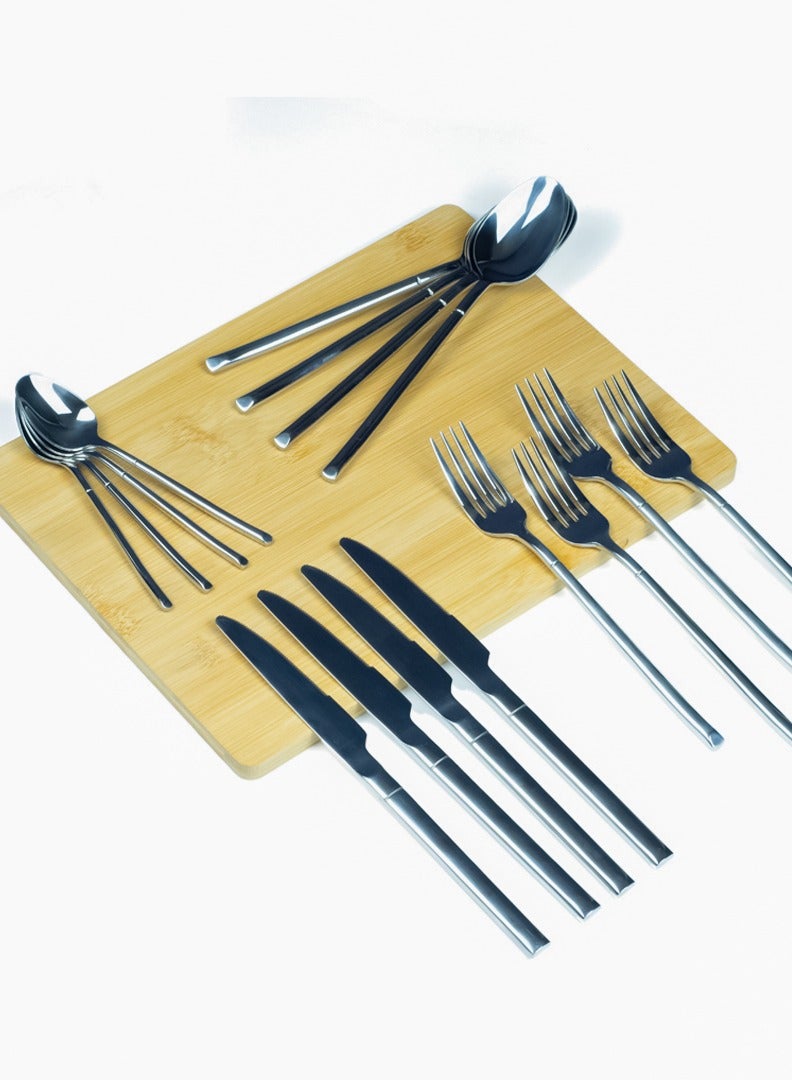 Stainless Gleam Cutlery Set, Stainless Steel Flatware Set, 18/10 Grade, Kitchen Utensils Set, Tableware Set For Home, Restaurants, Hotels and More - Image 1