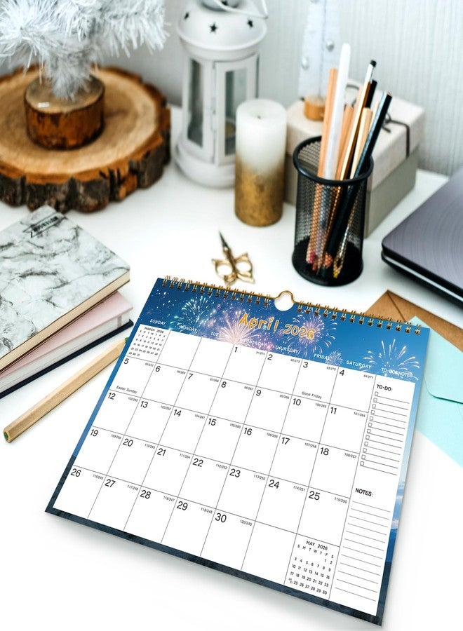 HJCTOY 2026-2027 Wall Calendar - Includes January 2026 to June 2027, 18-Month Paper Wall Calendar 11 x 8.5 Inches.Thick Paper with Julian Dates and Block for New Year and Christmas Holidays To-dos ＆ Notes (H) - Image 3