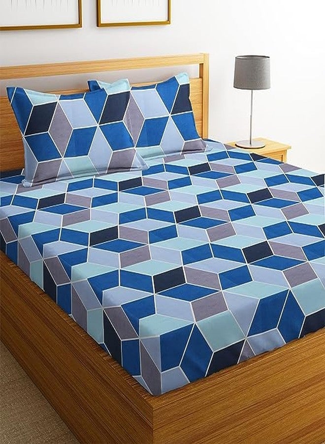 DECORUM 144 TC Microfibre Double 3D Luxury Bedsheet with 2 Pillow Covers - Size(90x90 Inches) - Queen Size (Model No-147) - Image 4