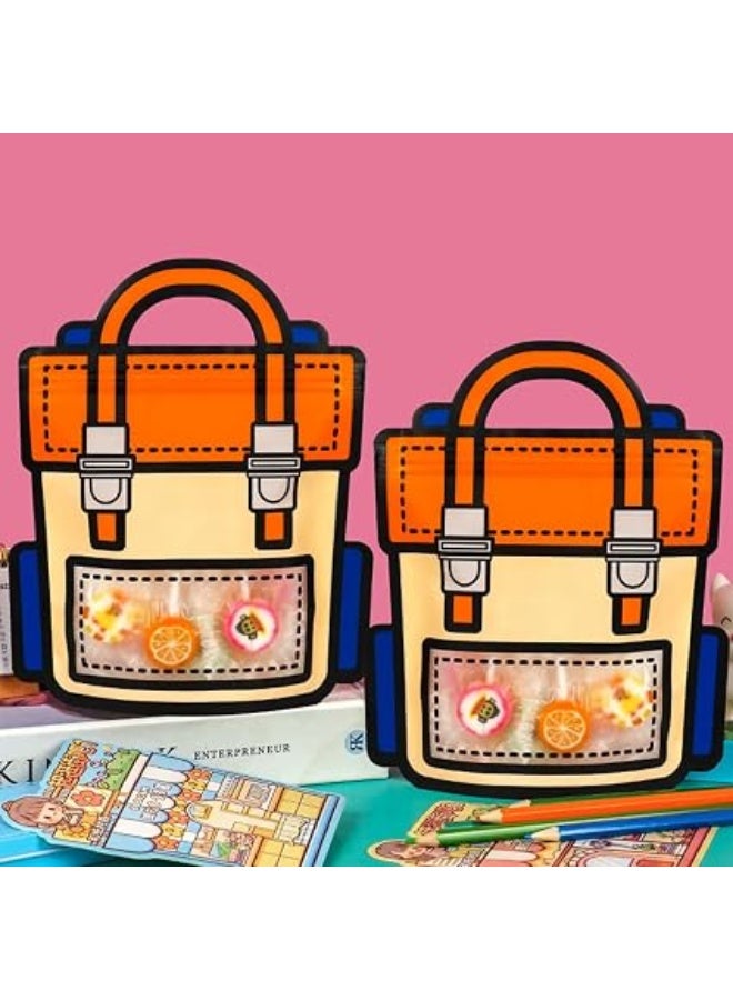 Kidzilla Durable PE Gift Bags for School Events Parties and Classroom Giveaways - Pack of 10, 24 x 28 cm - Image 1