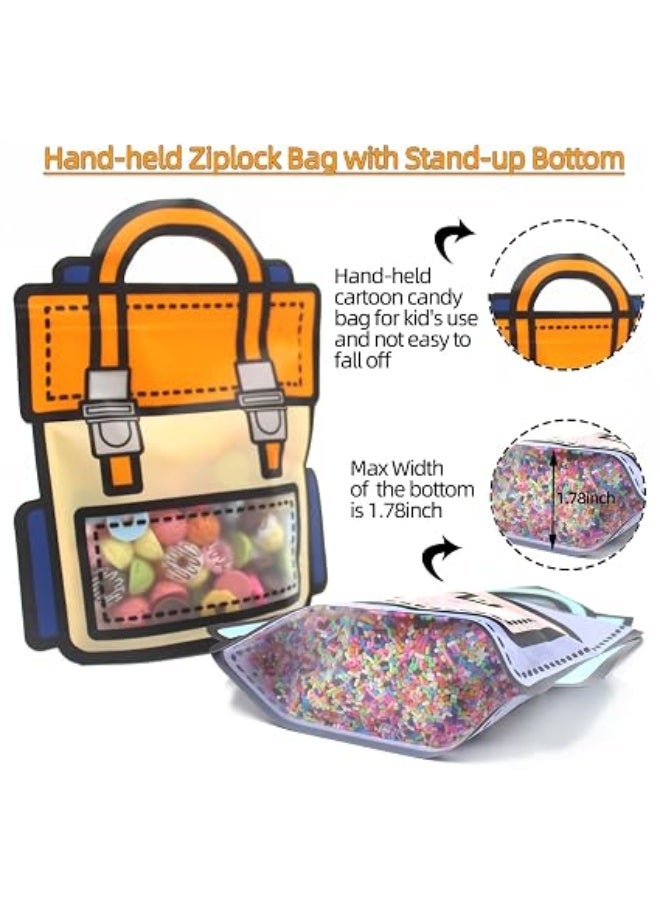 Kidzilla Durable PE Gift Bags for School Events Parties and Classroom Giveaways - Pack of 10, 24 x 28 cm - Image 2