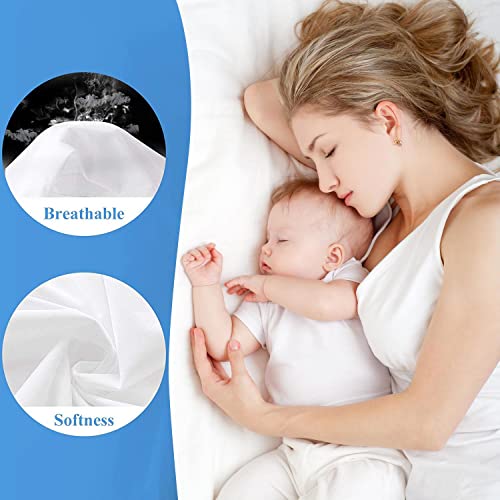 Softhour 2 Pack Twin Size Premium Waterproof Mattress Protector, Soft Breathable Mattress Pad, Noiseless Waterproof Bed Cover - Stretch to 21" Fitted Deep Pocket Mattress Protection - Image 4