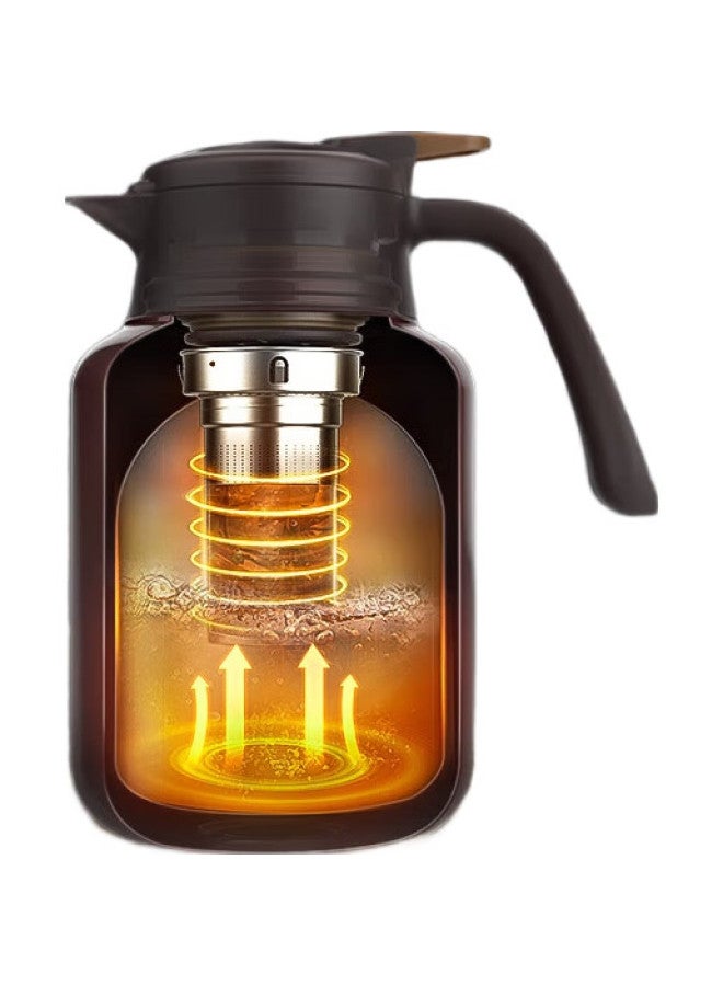 Supor Tea Infuser Pot, Home Use Tea Steeping Thermos, Large Capacity Water Kettle, 316L Stainless Steel Insulated Bottle, Hot Water Kettle, Sand Gold Red - Image 3