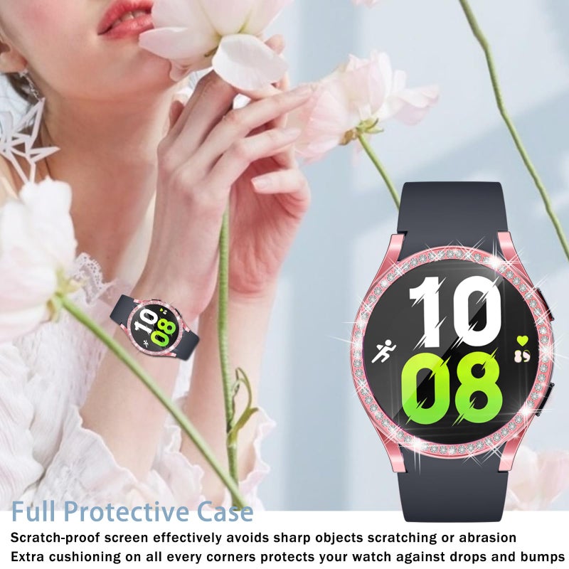 RICHONE [12Pack] RICHONE Compatible with Samsung Galaxy Watch 5 & Watch 4 & FE 40mm Screen Protector Rhinestone Cases, Bling Diamonds All-Around Protective Soft Covers Accessories Galaxy Watch FE 4/5 40mm - Image 4
