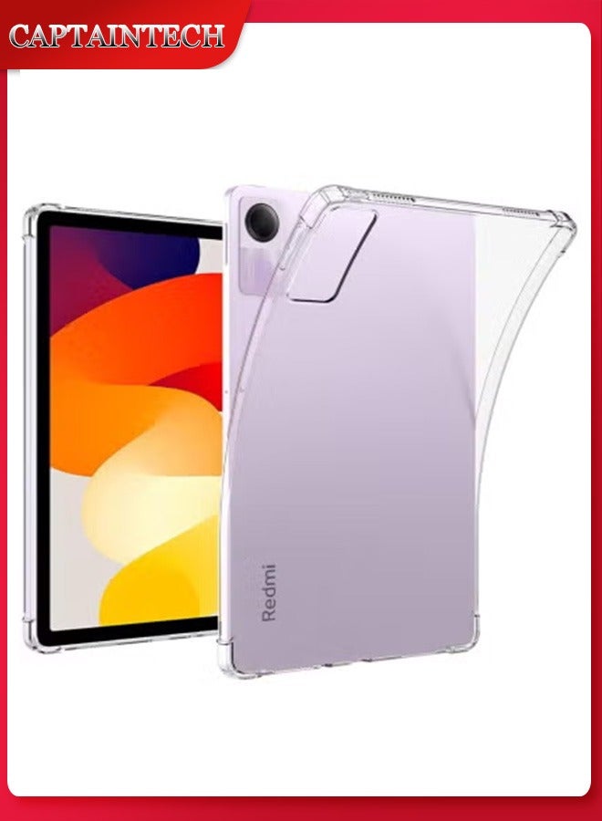 Captaintech Xiaomi Redmi Pad SE 11-inch Case (2023) – Ultra Slim Shockproof Cover | Anti-Scratch Transparent TPU Protective Shell with Precise Cutouts - Image 1