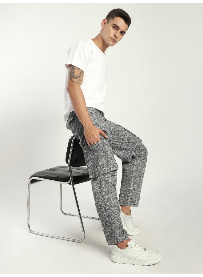 بيونغ بنطلون كارغو رجالي بلون رمادي - Image 3