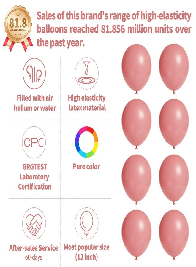 KUULBELA 110Pcs Dusty pink Balloons for Weddings Birthdays Party Decorations - Image 2