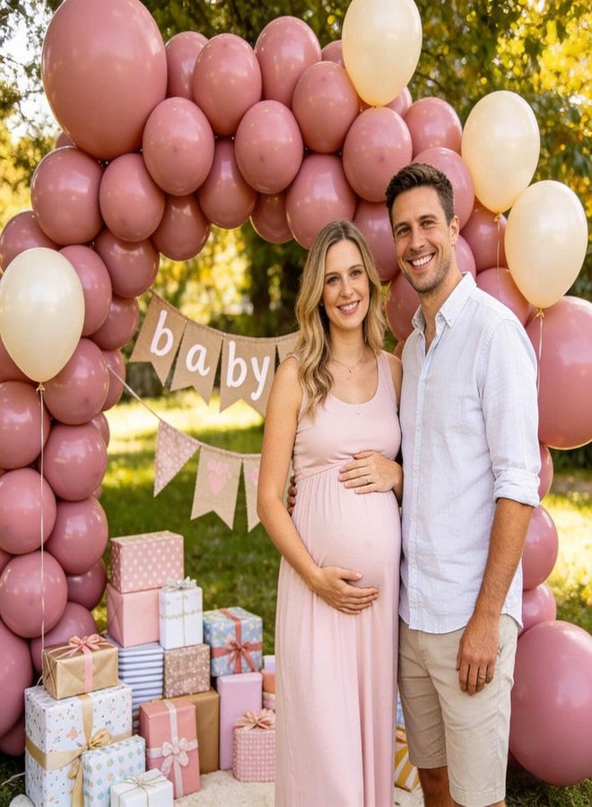 KUULBELA 110Pcs Dusty pink Balloons for Weddings Birthdays Party Decorations - Image 5