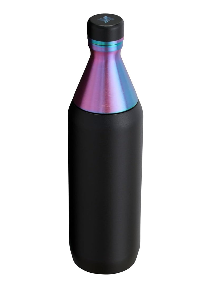 Stanley All Day Slim Bottle 20 oz | 0.6L Travel Bottle Twist On Lid With Leakproof Seal, Slim Design for Travel & Gym, Insulated Stainless Steel Gym Bottle, BPA-Free Stanley Vaccum Pot Black Chroma - Image 2