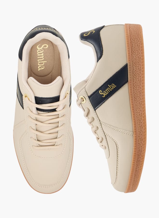 SAMBA Womens' Panelled Lace-Up Sneakers - Image 2