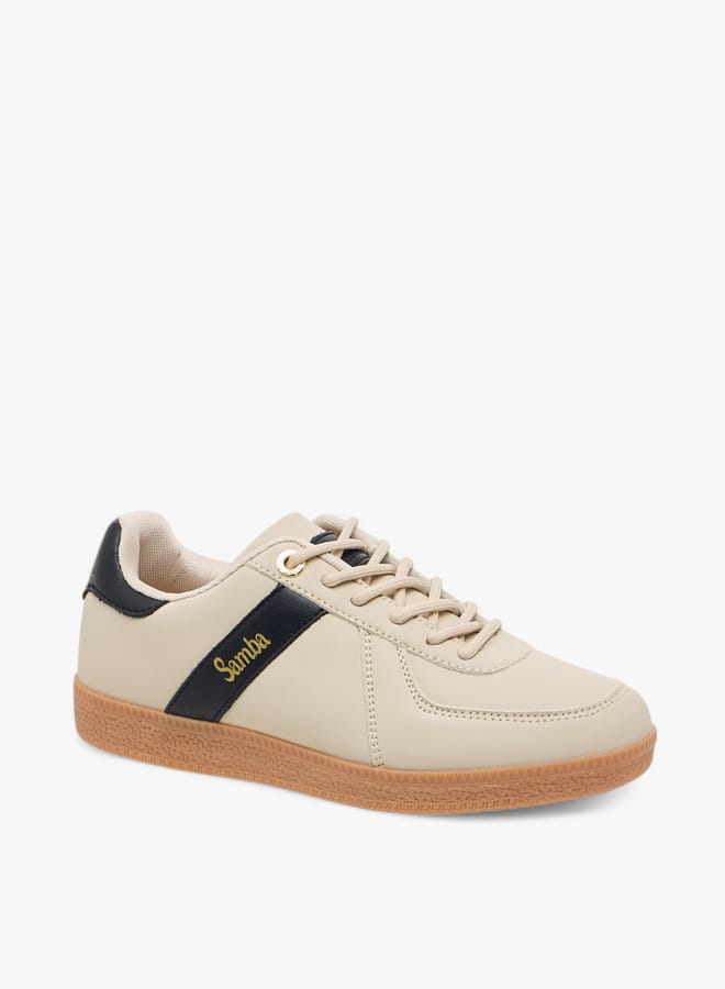 SAMBA Womens' Panelled Lace-Up Sneakers - Image 3