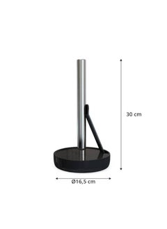 Primanova Primanova Paper Towel Holder, Deluxe Upright Towel Dispenser for Kitchen Countertop and Cabinet, Heavy Duty Solid Standup Paper Towel Holders, Plastic, Black.  - Image 4