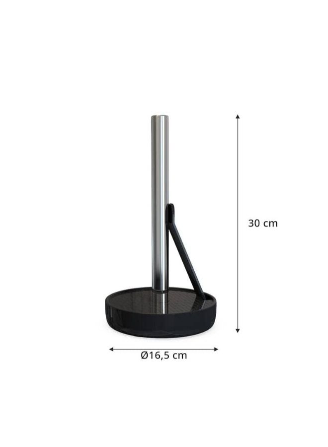 Primanova Primanova Paper Towel Holder, Deluxe Upright Towel Dispenser for Kitchen Countertop and Cabinet, Heavy Duty Solid Standup Paper Towel Holders, Plastic, Black. - Image 4