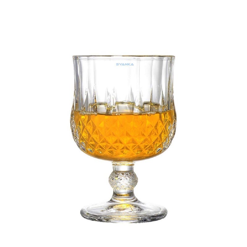 SYANKA Italian Premium Cocktail Glasses Set of 8 190 ML Transparent Ideal for Soda Juice Milk Coke Beer Spirits Water and Mixed Drinks