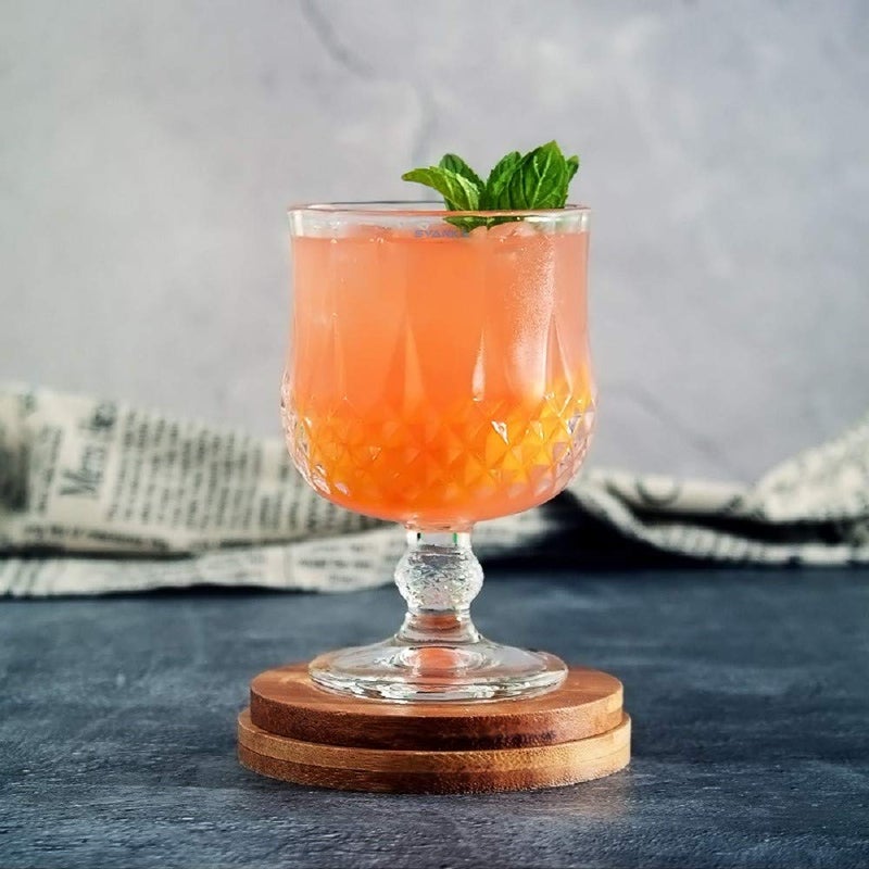 SYANKA Italian Premium Cocktail Glasses Set of 8 190 ML Transparent Ideal for Soda Juice Milk Coke Beer Spirits Water and Mixed Drinks