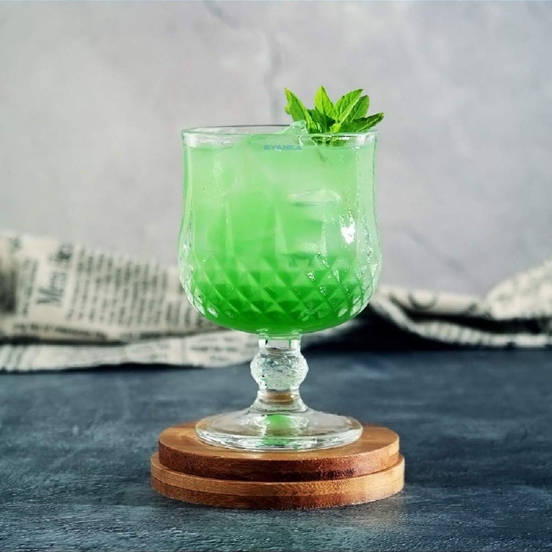 SYANKA Italian Premium Cocktail Glasses Set of 8 190 ML Transparent Ideal for Soda Juice Milk Coke Beer Spirits Water and Mixed Drinks