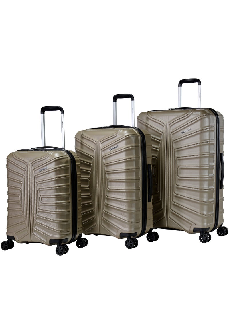 إيمينينت حقيبة سفر صلبة بعجلات من  قطع خفيفة الوزن مع قفل  ذهبي شامبين - Image 1