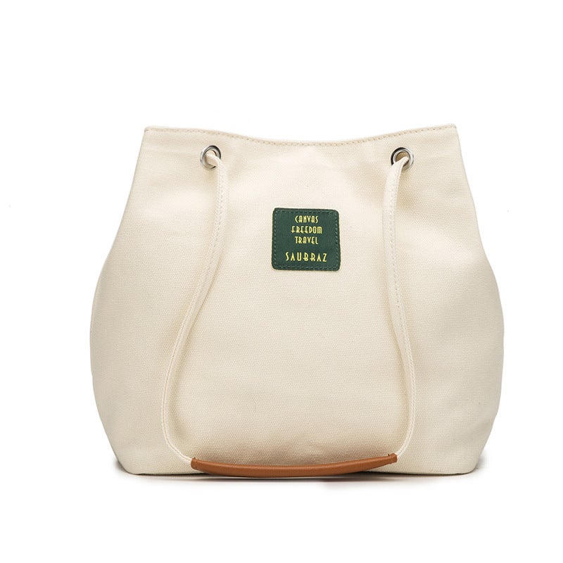 Shiling Bag Canvas Simple Bucket Shoulder Bag Striped Crossbody Women'S Bag Origin Supply Dropshipping - Image 3