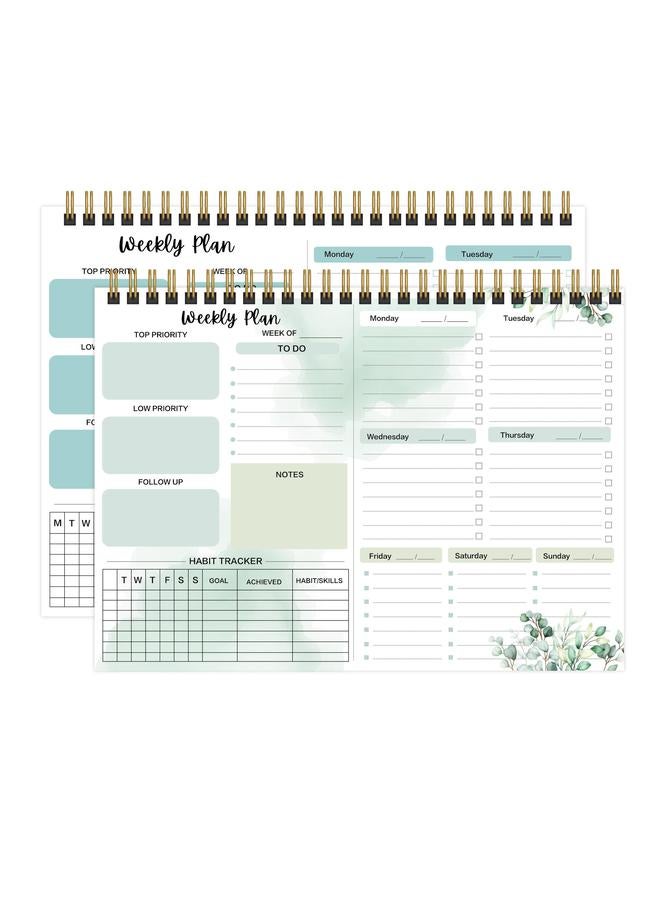 Bluejw Plan Note Book A4 English Coil Ins Wind Planning Simple Schedule Time Weekly Plan Book - Image 2