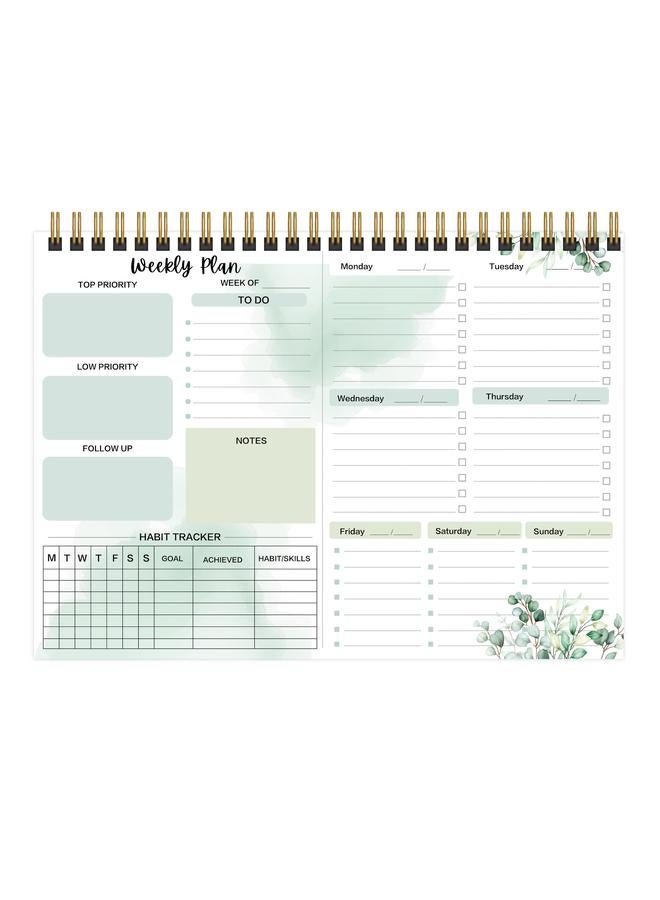 Bluejw Plan Note Book A4 English Coil Ins Wind Planning Simple Schedule Time Weekly Plan Book - Image 3