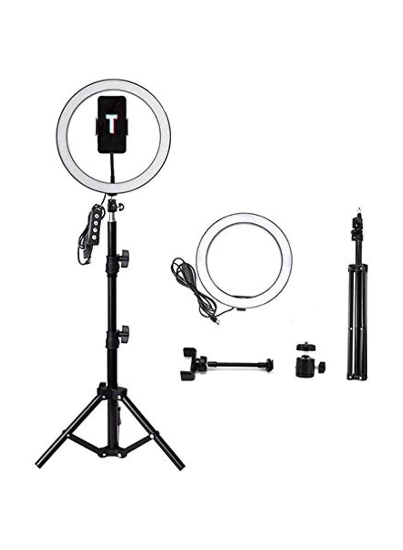 general Selfie Ring Light, 12 Inches LED Ring Light with Adjustable Tripod Stand and Phone Holder, 3 Light Modes and 10 Brightness Level for Live Stream, Makeup, YouTube, TikTok, Photography - Image 1
