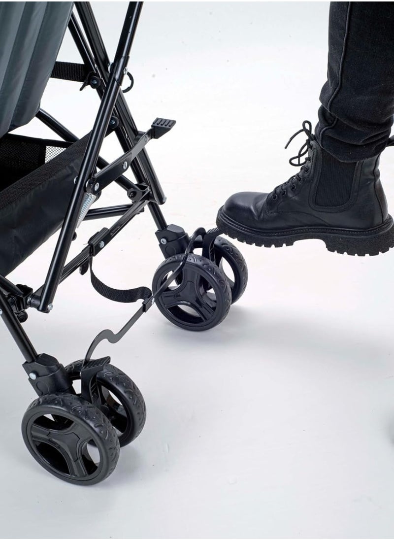 Moms Magic - Baby Stroller – Fixed Backrest, 5-Point Safety Harness, Rear Wheel Suspension, Secondary Lock – Suitable for 6 to 36 Months - Image 1