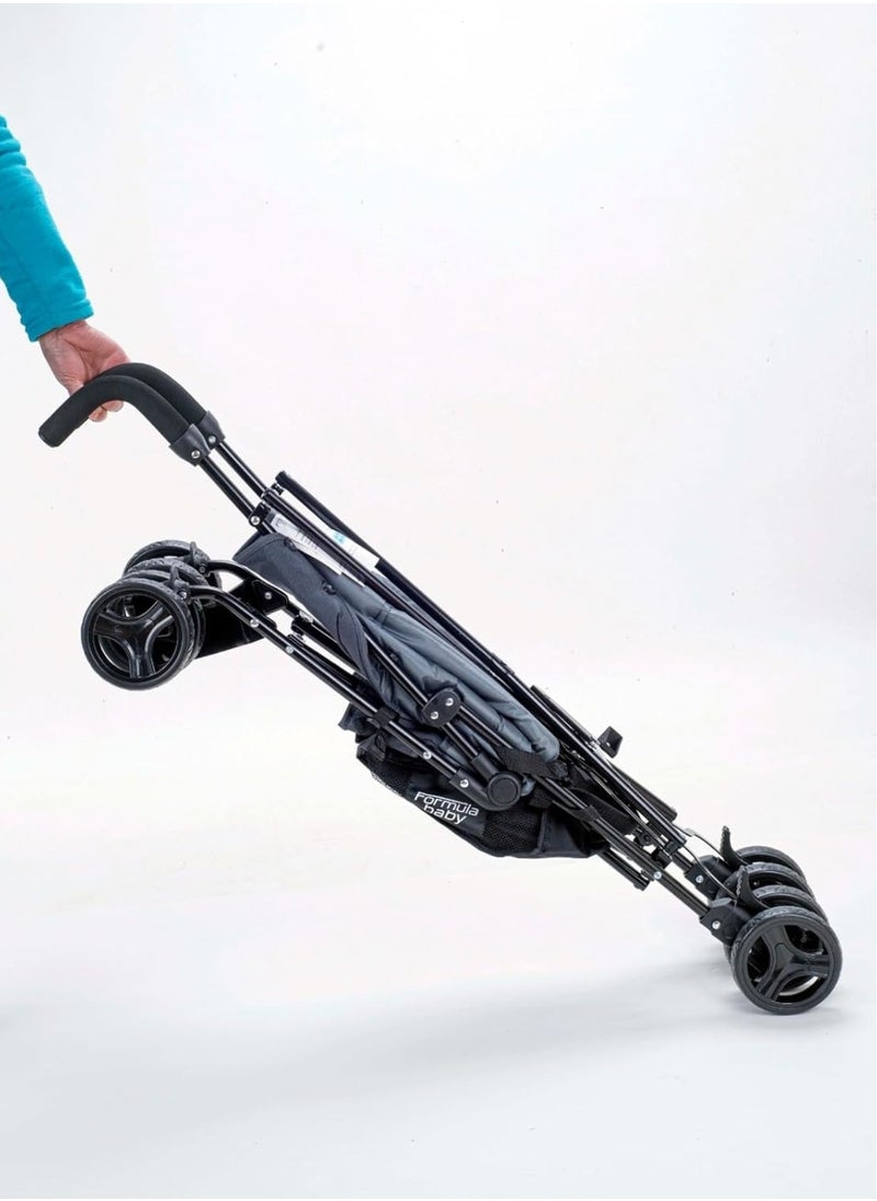 Moms Magic - Baby Stroller – Fixed Backrest, 5-Point Safety Harness, Rear Wheel Suspension, Secondary Lock – Suitable for 6 to 36 Months - Image 1