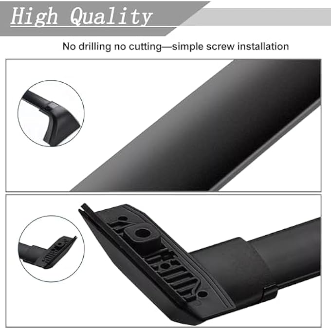 rayihni حامل سقف قضبان عرضية لتويوتا هايلاندر 2020-2025 (مع قضبان جانبية مدمجة) ، قضيب سقف من الألمنيوم شديد التحمل لحمل الأمتعة والزوارق والدراجات - سهل التركيب - Image 3