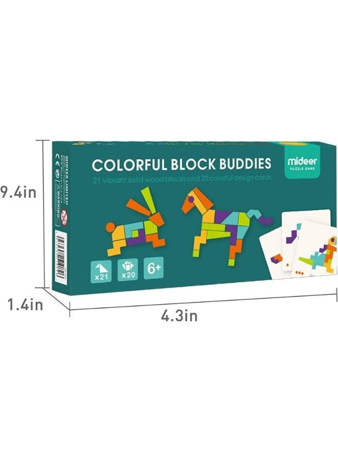 Wooden Colorful Block Buddies - Image 3