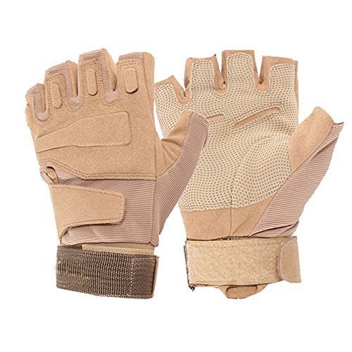 ZaySoo Gloves for Bike Riders/Cycling Leather Knuckles Design Strong Grip Camel - Image 3