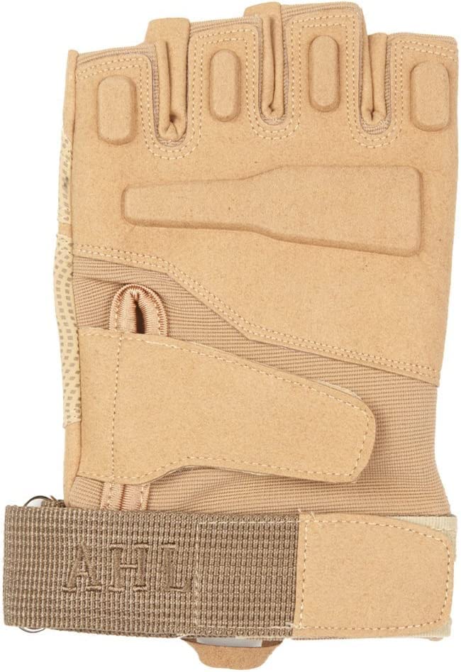 ZaySoo Gloves for Bike Riders/Cycling Leather Knuckles Design Strong Grip Camel - Image 2