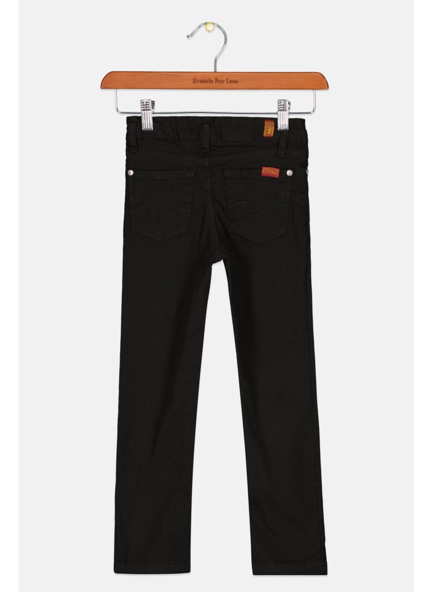 7 FOR ALL MANKIND Kids Boy Skinny Fit Denim Jean, Black  - Image 2