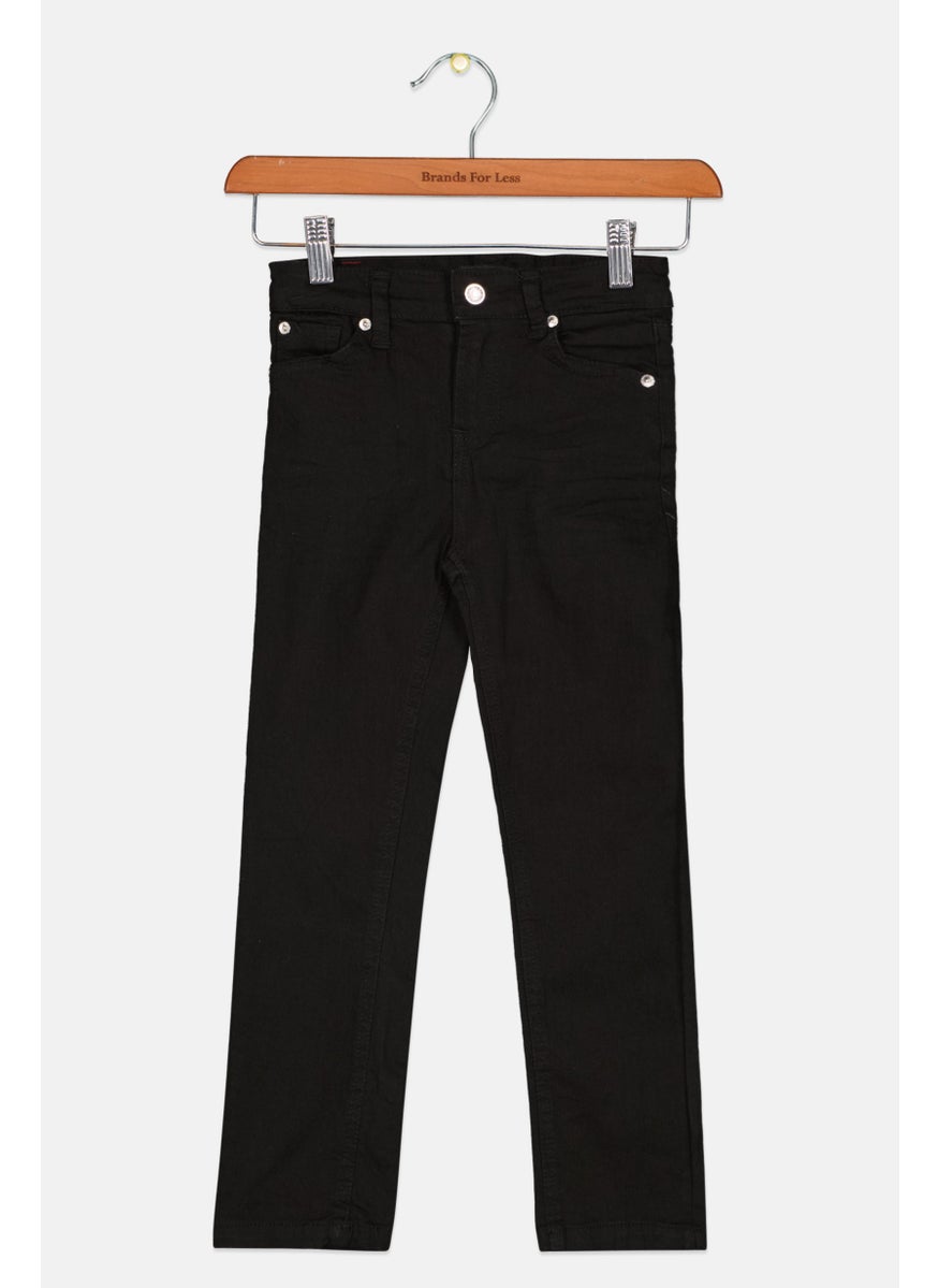 7 FOR ALL MANKIND Kids Boy Skinny Fit Denim Jean, Black  - Image 1